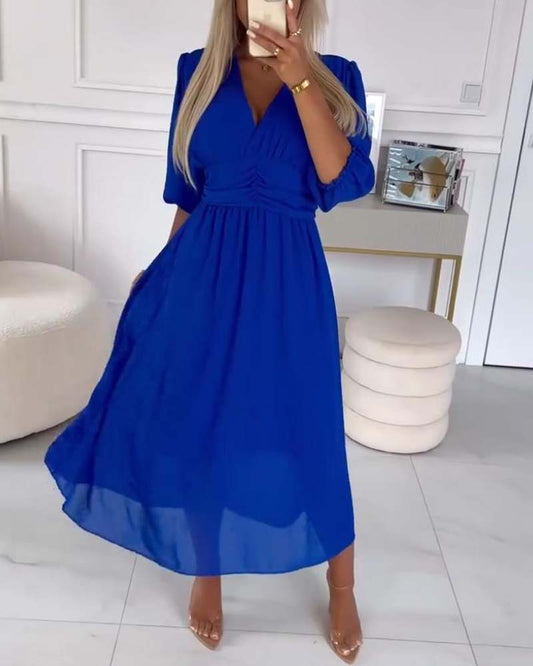 MIRA WAISTED MIDI DRESS